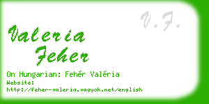valeria feher business card